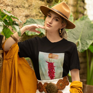 T-shirt Aquarelle Rouge Chili Ristra Nouveau Mexique