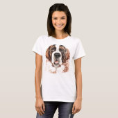 T-shirt Aquarelle Saint Bernard (Devant entier)