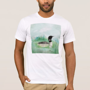 T-shirt Aquarelle Sauvage Oiseau Loin commun art