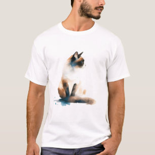 T-shirt Aquarelle Sérénité Tee de chat - Paix dans chaque 