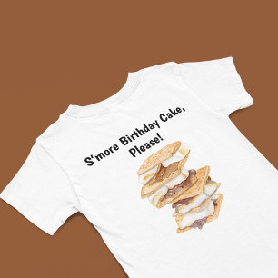 T-Shirt Aquarelle S'mores réaliste 6e anniversaire