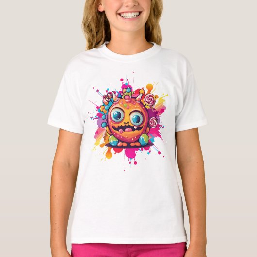 T-shirt Aquarelle Splashed Candy Moncircle (Devant)