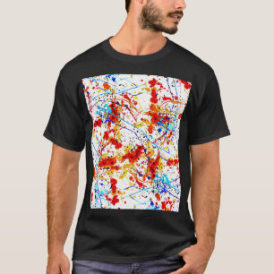 T-shirt Aquarelle Spots Motif Arrière - plan blanc