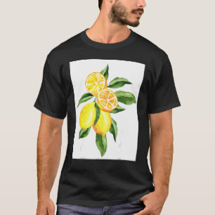 T-shirt Aquarelle tranchée et citron non tranché
