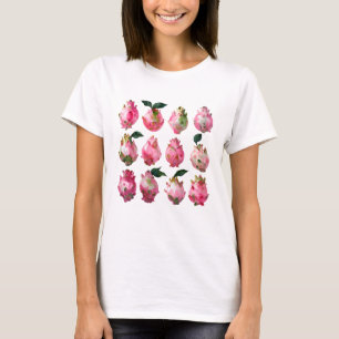T-shirt Aquarelle Tropicale Pitaya