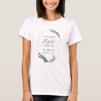 aquarelle vert floral élégant douche nuptiale 