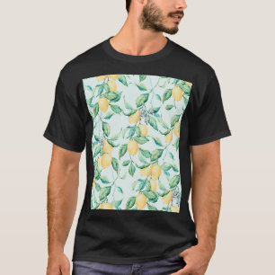 T-shirt Aquarelle verte citron : Romance sans couture