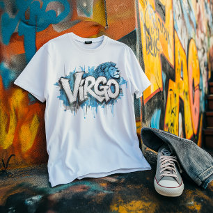 T-shirt Aquarelle Virgo Graffiti Airbrush Zodiac Design
