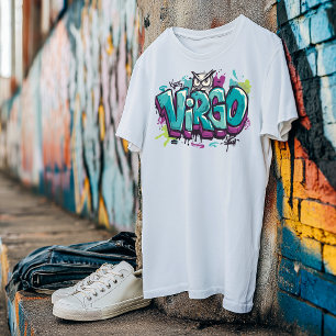 T-shirt Aquarelle Virgo Graffiti Airbrush Zodiac femme