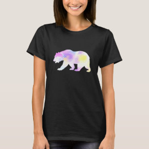 T-shirt Aquarelle Wild Ours Peinture Faune Animaux Extérie
