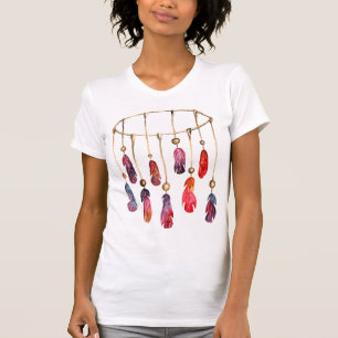 T-shirt Aquarelles Plumes Tee mobile