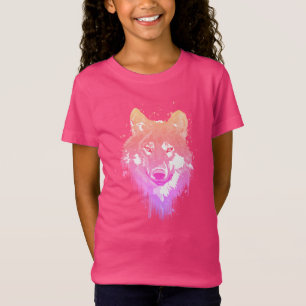 T-Shirt Aquarelles violet rose Lilac Neon éclaboussures Wo