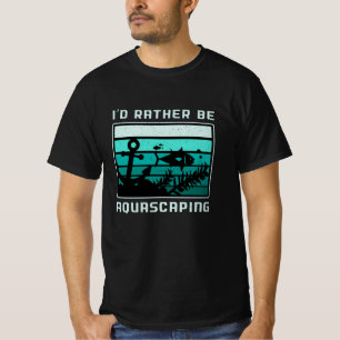 T-shirt Aquarist Je préfère être Aquascaping Retro Aquariu