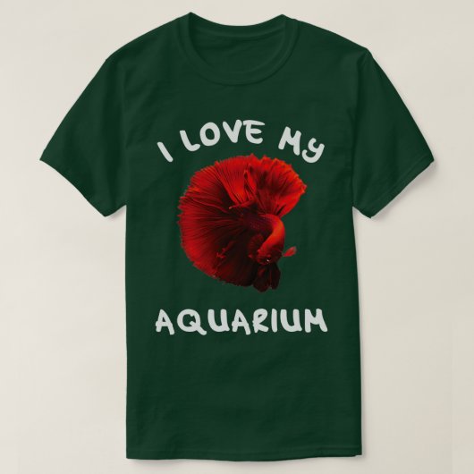 T-shirt Aquaristiques J'aime mon aquarium avec le poisson  (Design devant)