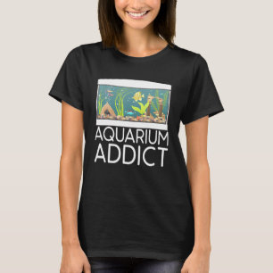 T-shirt Aquarium Addicted Pêche Hobby Aquamarine