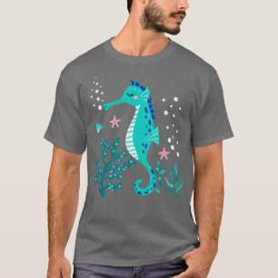 T-shirt Aquarium Animal Enfants Cute Seahorse