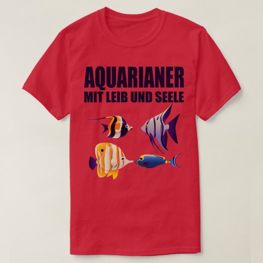 T-shirt Aquarium Aquaraires Avec Poisson Corps Et Âme (Design devant)