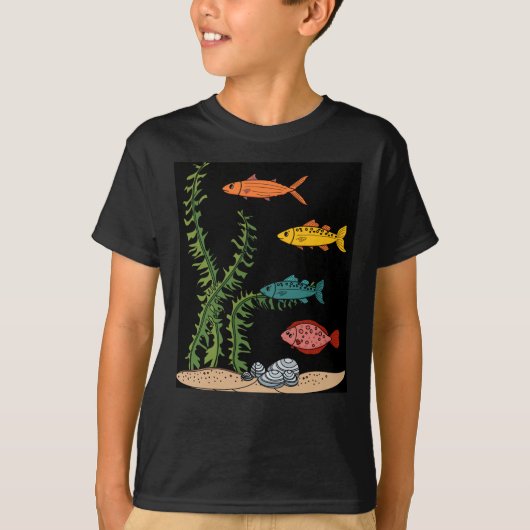 T-shirt Aquarium coloré Poisson Animaux Motifs (Devant)