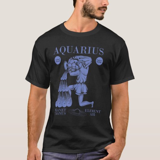 T-shirt Aquarius Planet Uranus Element Air 3 (Devant)
