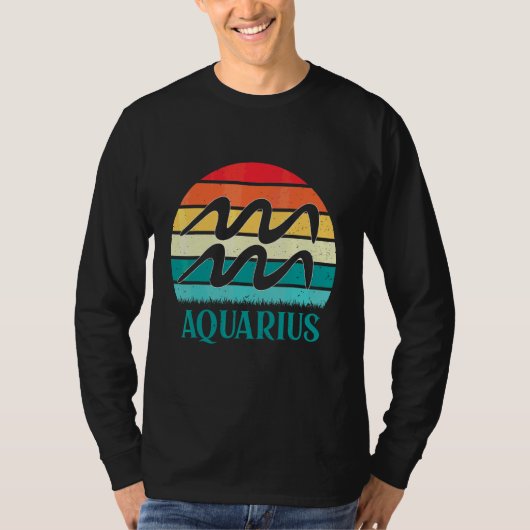 T-shirt Aquarius Sunset Zodiaque (Devant)