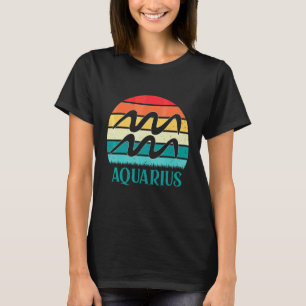 T-shirt Aquarius Sunset Zodiaque