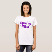 T-shirt Aquarius Vibes Astrologie Zodiaque Étoiles violett (Devant entier)