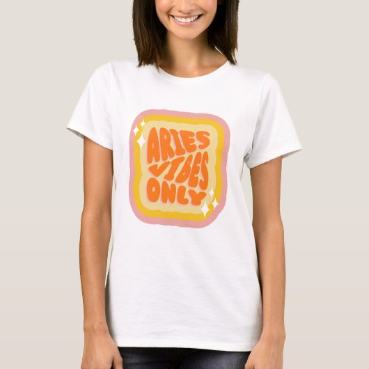 T-shirt Aquarius Vibes Only, Cute Zodiac Birthday Gifts (Devant)