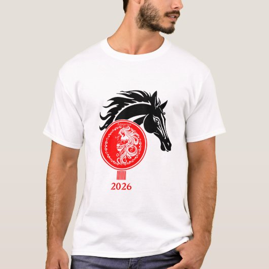 T-shirt Aquarius x Année du Cheval 2026 (Devant)