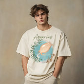 T-shirt Aquarius Zodiac, Astrologie Botanique, Floral