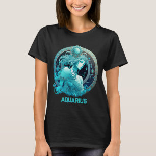 T-shirt Aquarius Zodiac Astrologie Personnalisé Anniversai