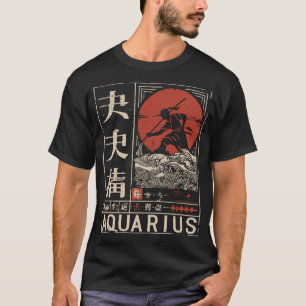 T-shirt Aquarius Zodiac japonais   Porteur d'eau solaire r