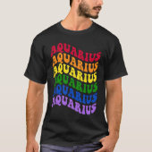 T-shirt Aquarius Zodiac Sign LGBT Gay Pride LGBTQ Rainbow (Devant)