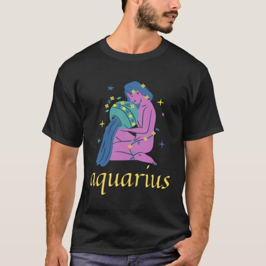 T-shirt Aquarius Zodiac Sign s Astrology Horoscope (Devant)