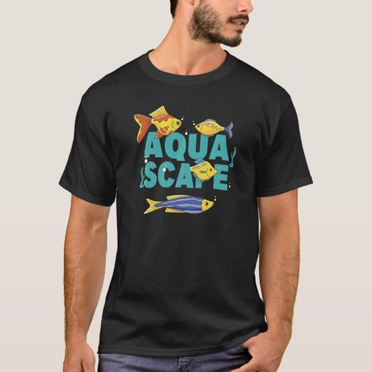 T-shirt Aquascapage Aquascape Fish Tank Scaping Aquarist N (Devant)