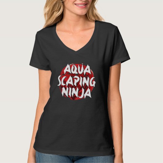 T-shirt Aquascaping Ninja Aquarium Fish Tank Fishkeeping (Devant)
