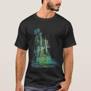 T-shirt aquatique de bateau de pirate