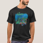 T-shirt ** AR23 Monet Lily Pads Peinture en étang<br><div class="desc">COURT SLEEVE Classic Monet et étang à nénuphars pour hommes de couleur NOIRE. Les Monet Lilies / Lotus sont magenta Pink. Élégante Élégante Femme Romantique Éphémère Florale Peinture Artistique Unique Créatif Moderne et Romantique Design Vintage. (RECHERCHE AR23 pour des modèles similaires) Le est un Shabby Chic, Feminine Girly Design ....</div>
