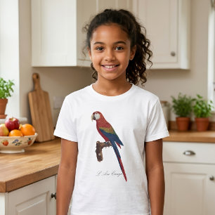 T-shirt Ara rouge ou Ara macao, Ara macao