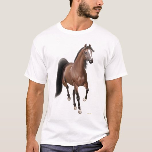 T-shirt Arabe de cheval de trot (Devant)