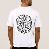 T-shirt Arabe Lettres black circle Anglais ئ Anglais (Dos)