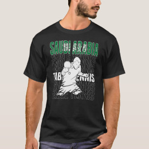 T-shirt Arabie Saoudite Tennis De Table Soutien Arabie Pin