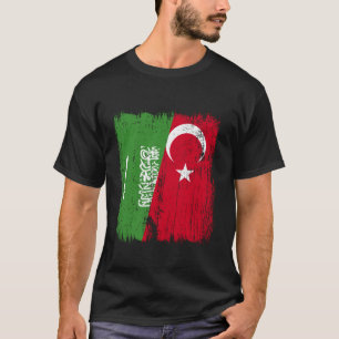 T-shirt Arabie saoudite Turquie Demi-drapeau Turquie Arabi