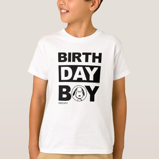 T-shirt Arachides personnalisées | Snoopy Birthday Boy (Devant)