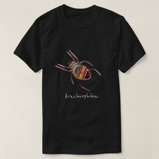 T-shirt Arachnophobie araignée slogan art arachnide mignon (Design devant)