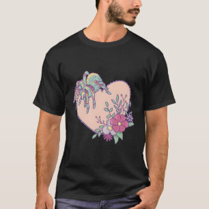 T-shirt Araignée De Tarantula Mignonne Avec Coeur Et Fleur