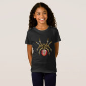 T-Shirt Araignée en vapeur noire (Devant entier)