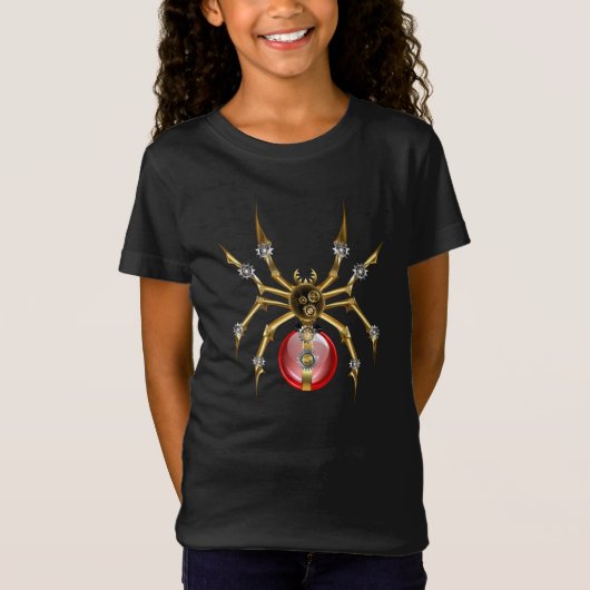 T-Shirt Araignée en vapeur noire (Devant)
