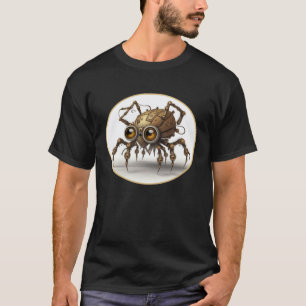T-shirt Araignée mignonne Steampunk Engrenage mécanique Ré
