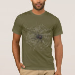 T-shirt Araignée Noire Et Araignée De Toile D'Araignée<br><div class="desc">Bella Canvas Hommes Tri-mixend Jersey T-Shirt et décontracté marquant vestiaire de déclaration de mode accessoire imprimé avec Black Widow Spider et Spiderweb Dessin Art original dessiné à la main illustration de design graphique par TheFabricSeal impression sur demande magasin à Zazzle.com #ZazzleMade ©️ Original. https://www.zazzle.com/store/thefabricseal Célébrez Halloween et Goth à tout...</div>