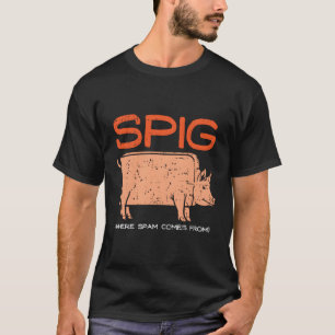 T-shirt Araignée où le spam vient de I Funny Pig Farmer Sp